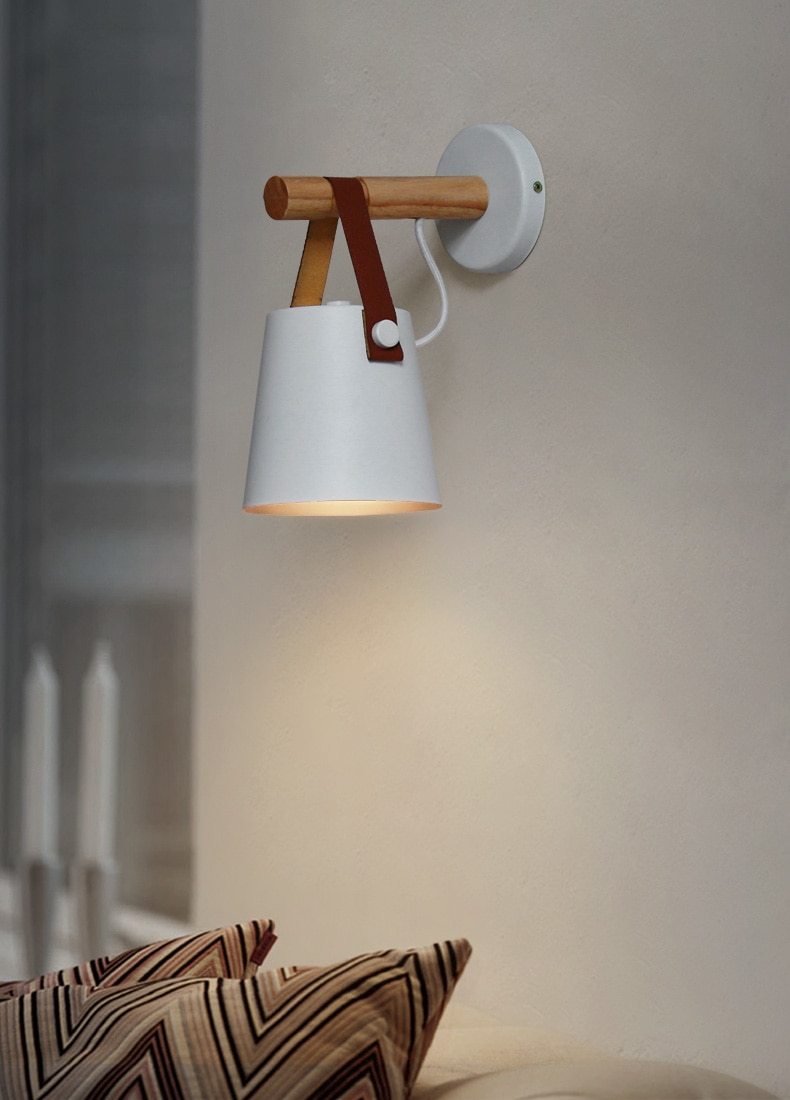 Farrow – Iron & Wood Hanging Lantern Wall Light