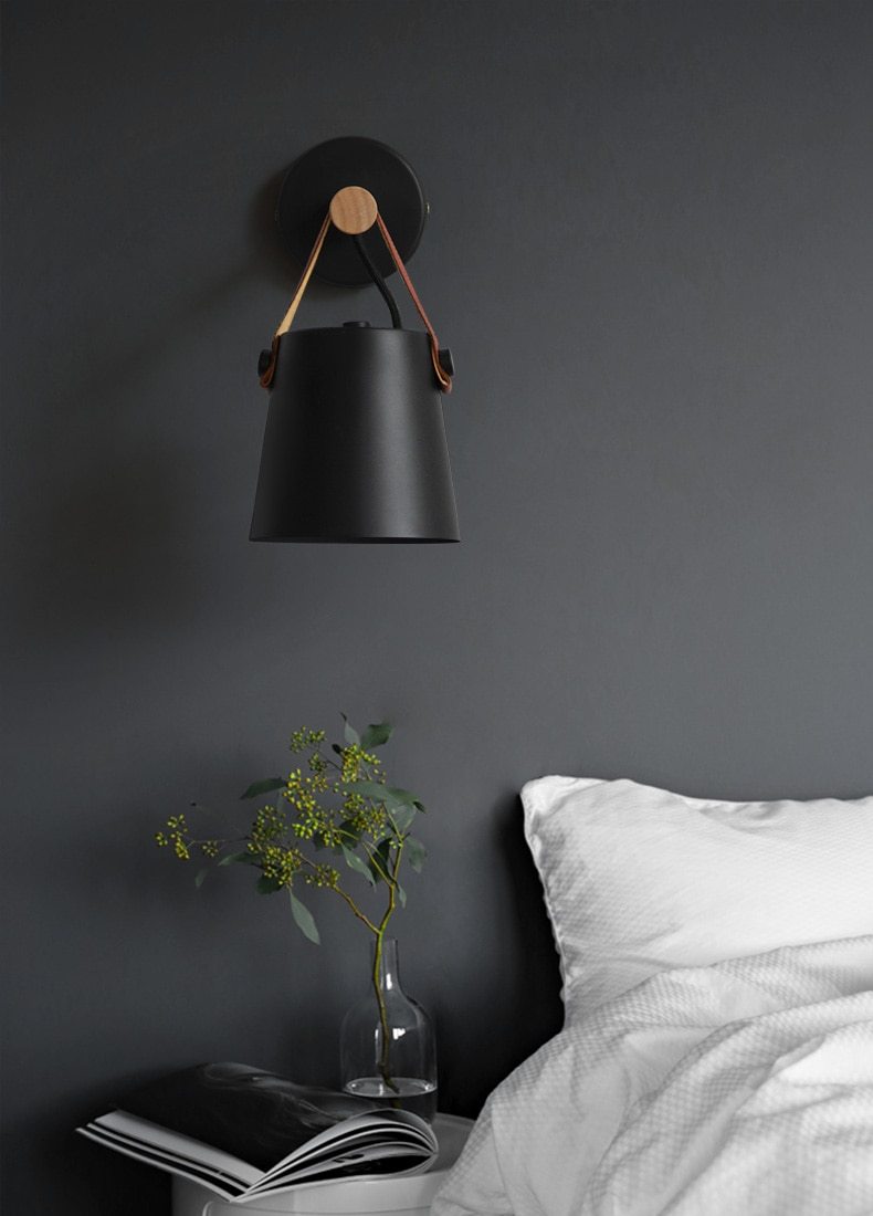 Farrow – Iron & Wood Hanging Lantern Wall Light