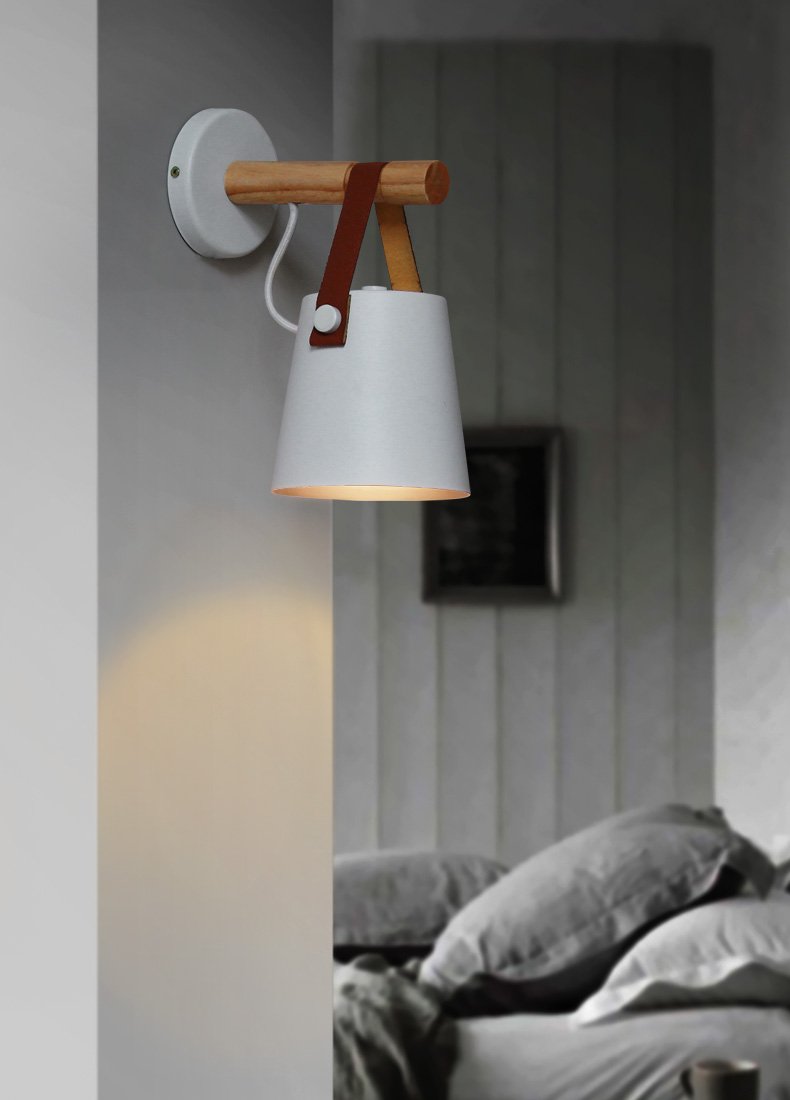 Farrow – Iron & Wood Hanging Lantern Wall Light