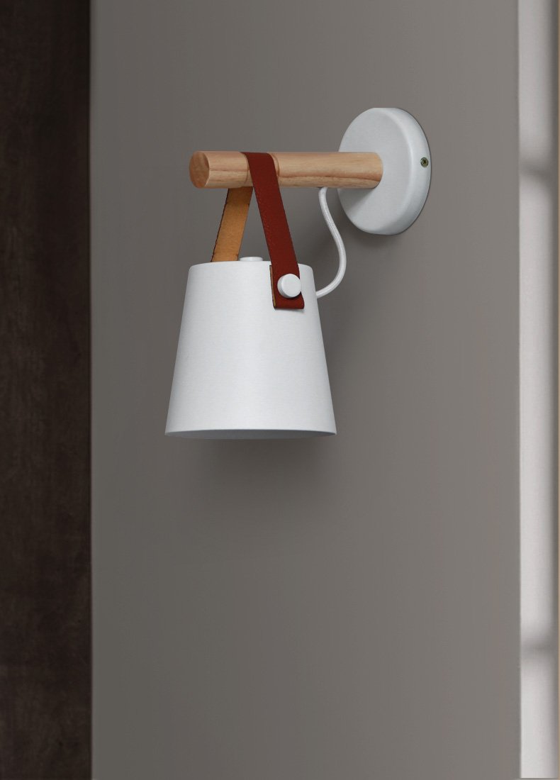 Farrow – Iron & Wood Hanging Lantern Wall Light