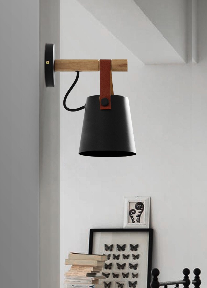 Farrow – Iron & Wood Hanging Lantern Wall Light