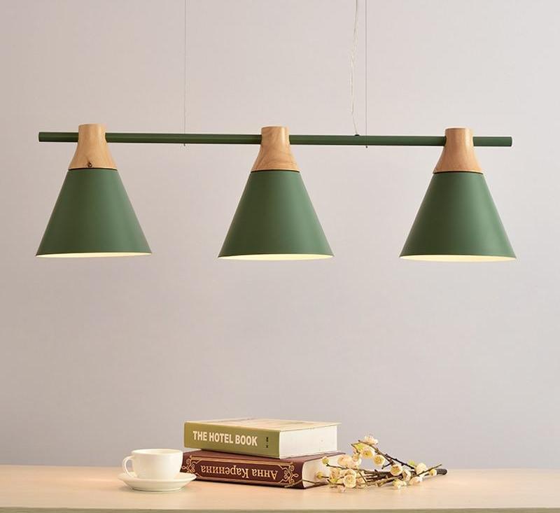 Whitby – Linear Iron & Wood Dining Pendant