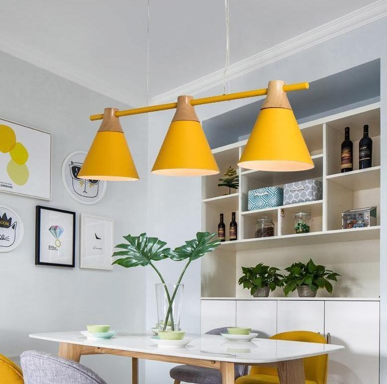 Whitby – Linear Iron & Wood Dining Pendant