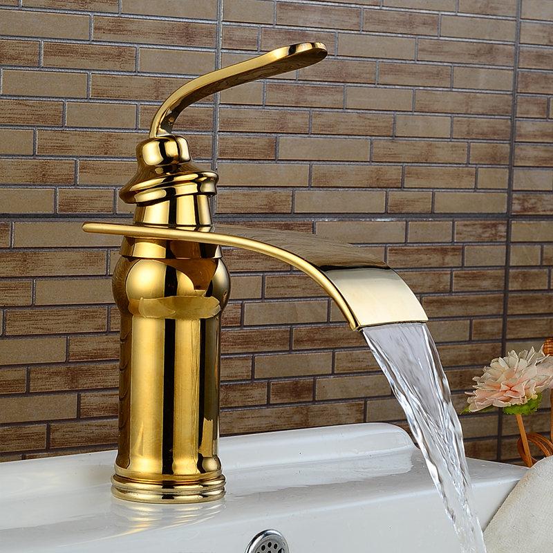 Torrent – Brass Waterfall Basin Mixer Tap