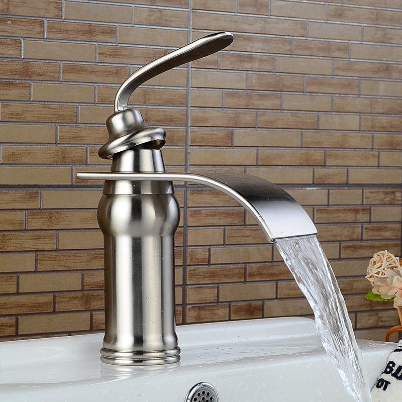 Torrent – Brass Waterfall Basin Mixer Tap