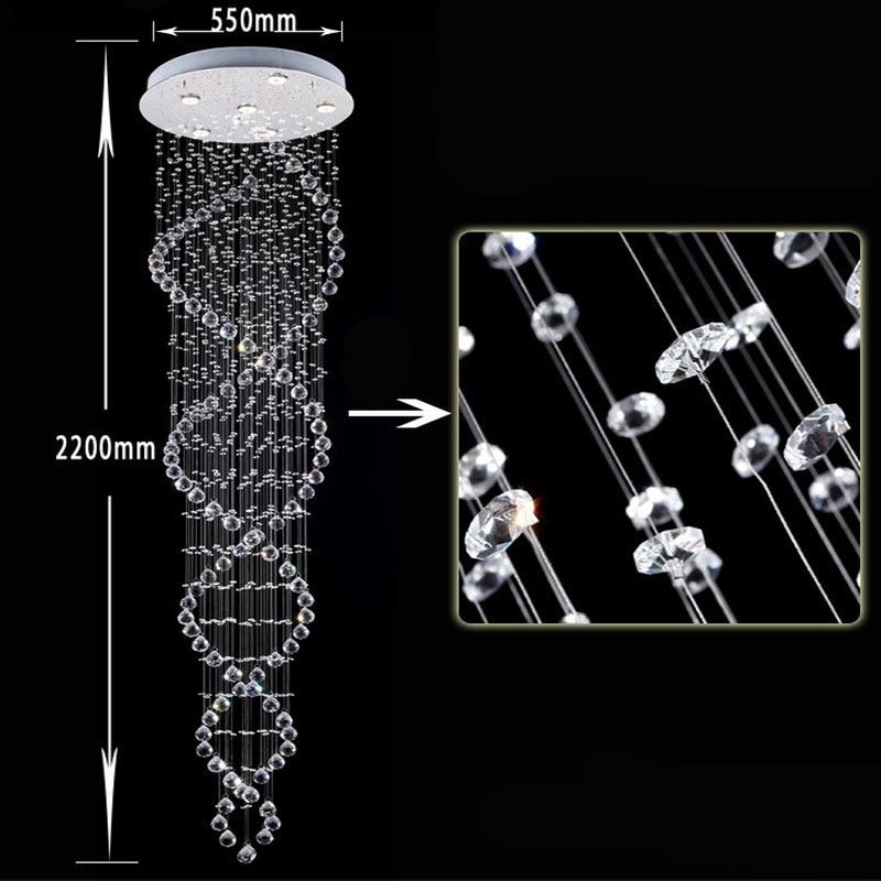 Coralie – Double Helix Crystal LED Chandelier