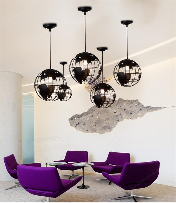 Malvern – Iron Globe Frame Pendant Light