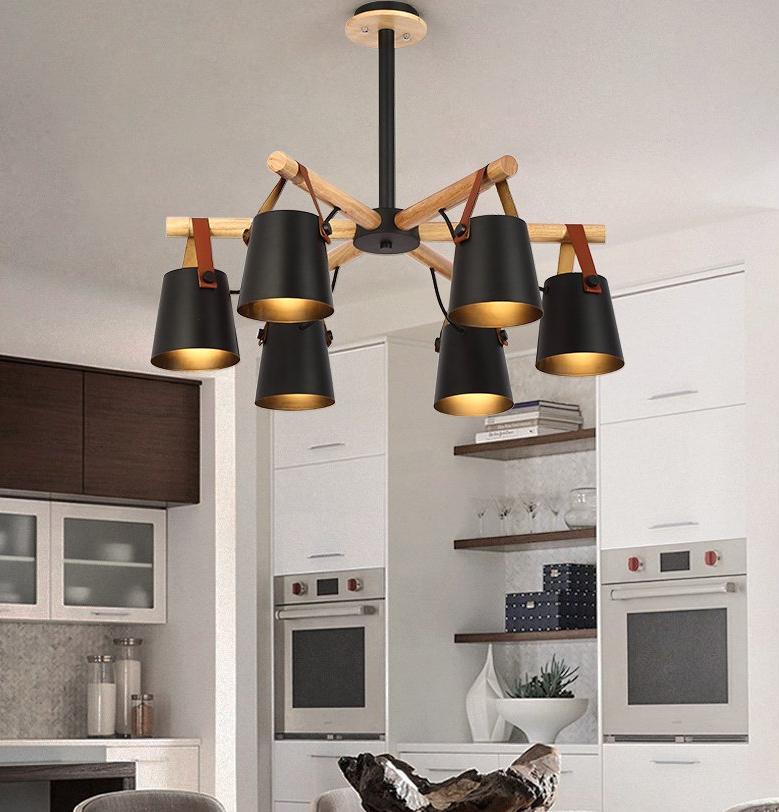 Rye – Multi-Drop Iron Shade Pendant Chandelier