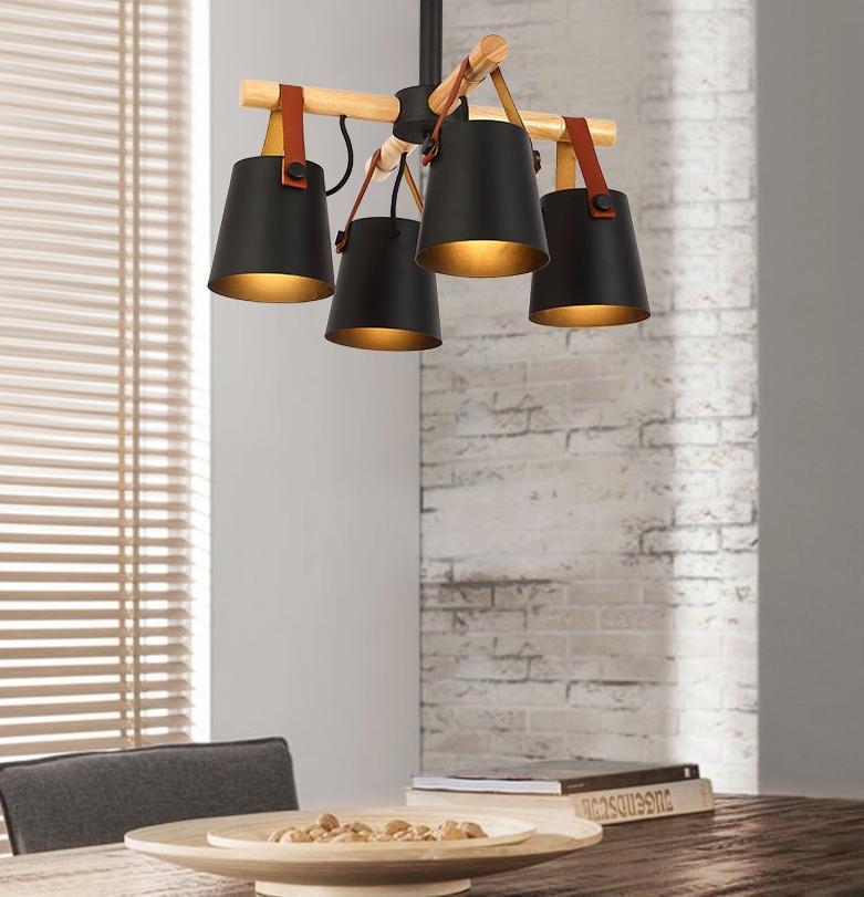 Rye – Multi-Drop Iron Shade Pendant Chandelier