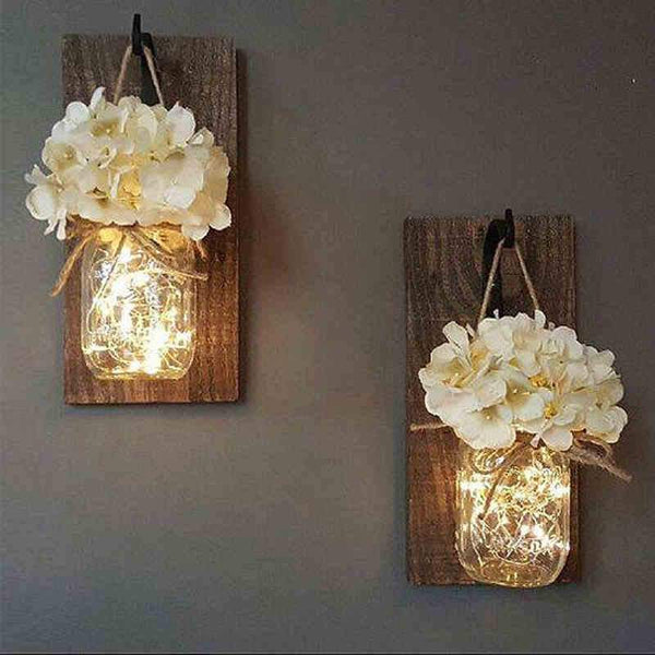 Willowmere – Wall-Mounted Mason Jar Fairy Light