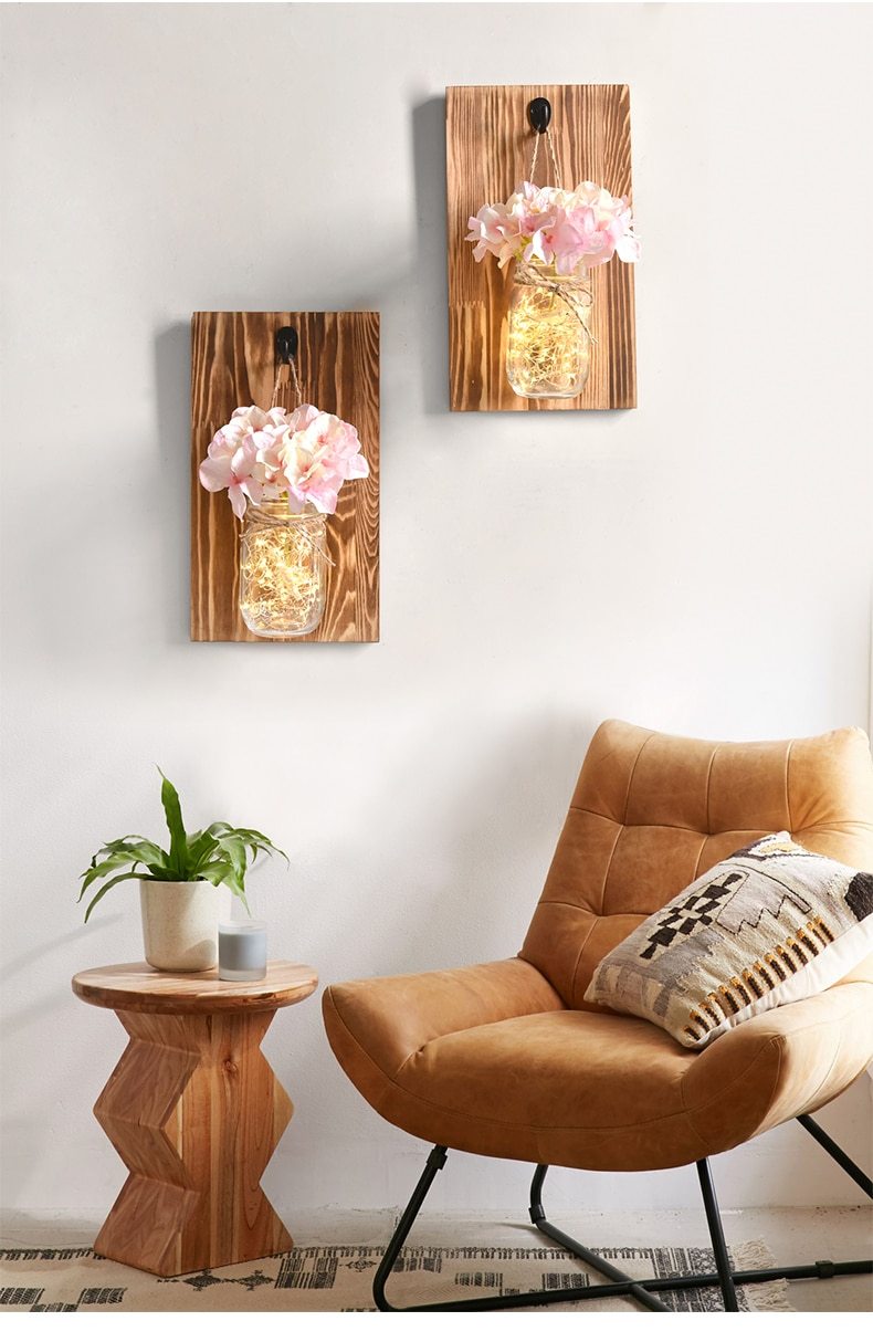 Willowmere – Wall-Mounted Mason Jar Fairy Light