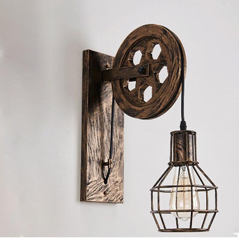 Quayside – Industrial Pulley Cage Wall Light