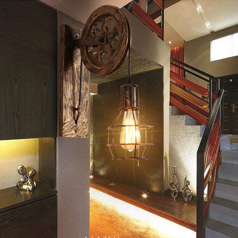 Quayside – Industrial Pulley Cage Wall Light