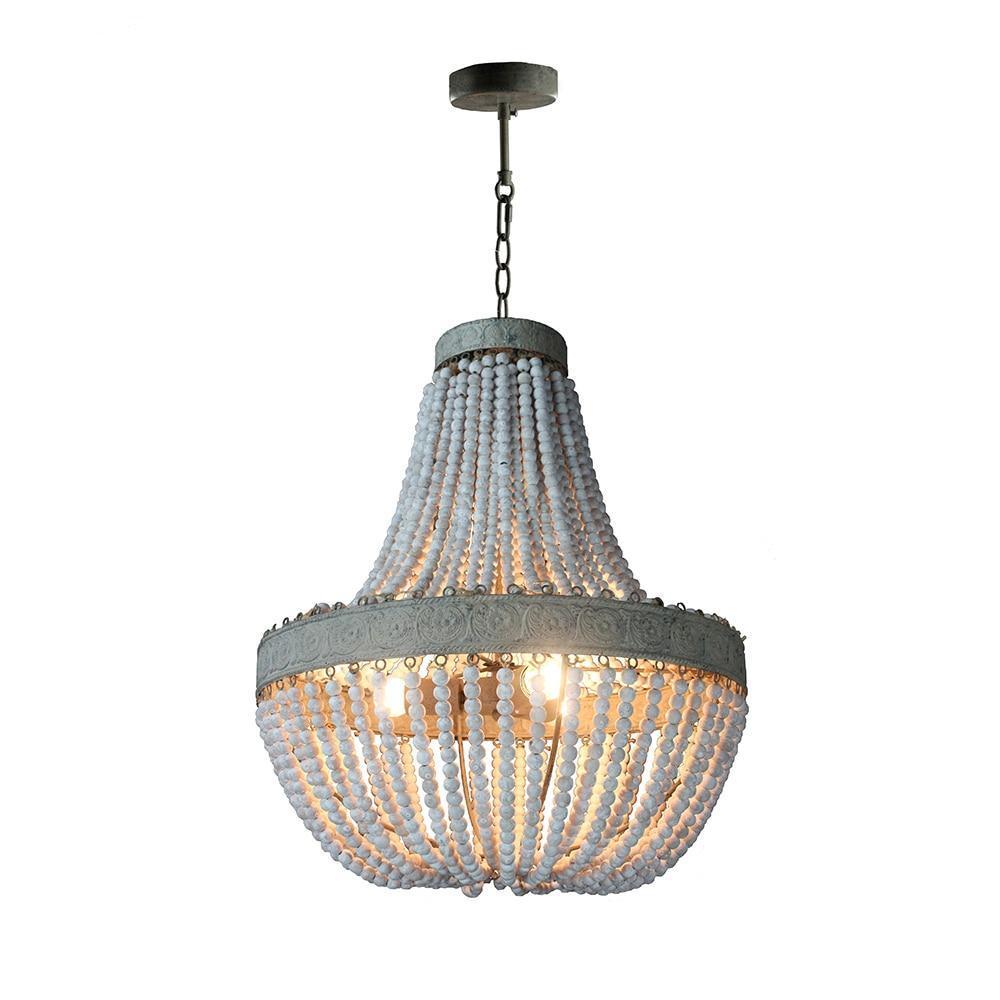 Tsubu – Round Wooden Bead Chandelier