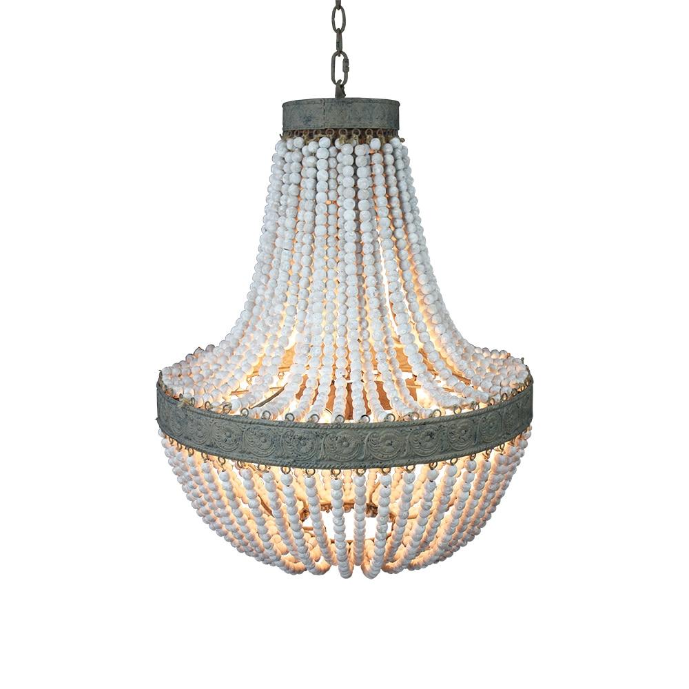 Tsubu – Round Wooden Bead Chandelier