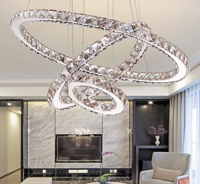 Pemberley – Tiered Crystal Ring LED Chandelier