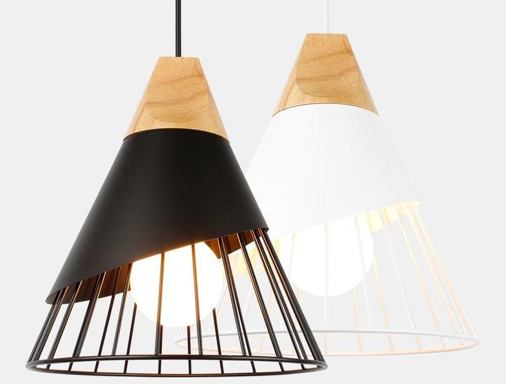 Hawthorn – Iron Cage & Wood Pendant Light