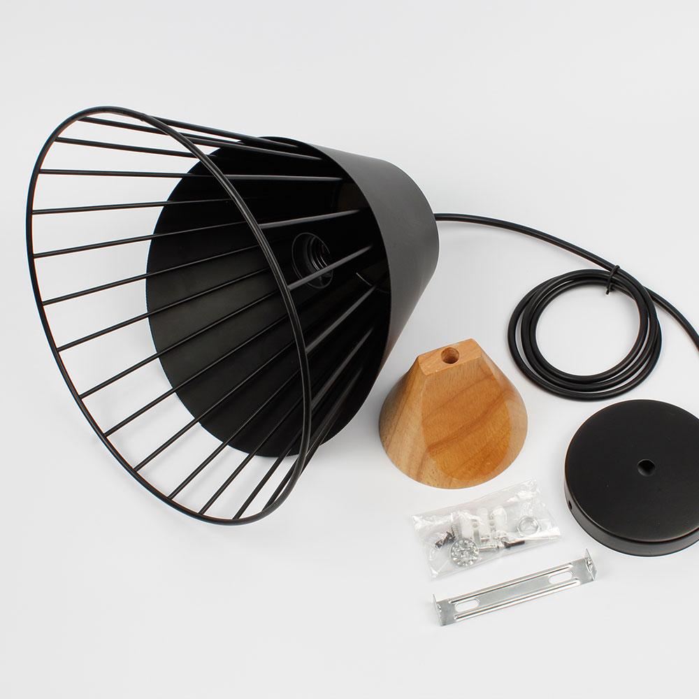 Hawthorn – Iron Cage & Wood Pendant Light