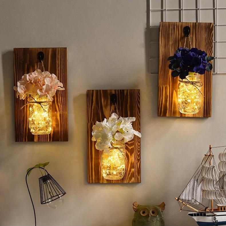 Willowmere – Wall-Mounted Mason Jar Fairy Light