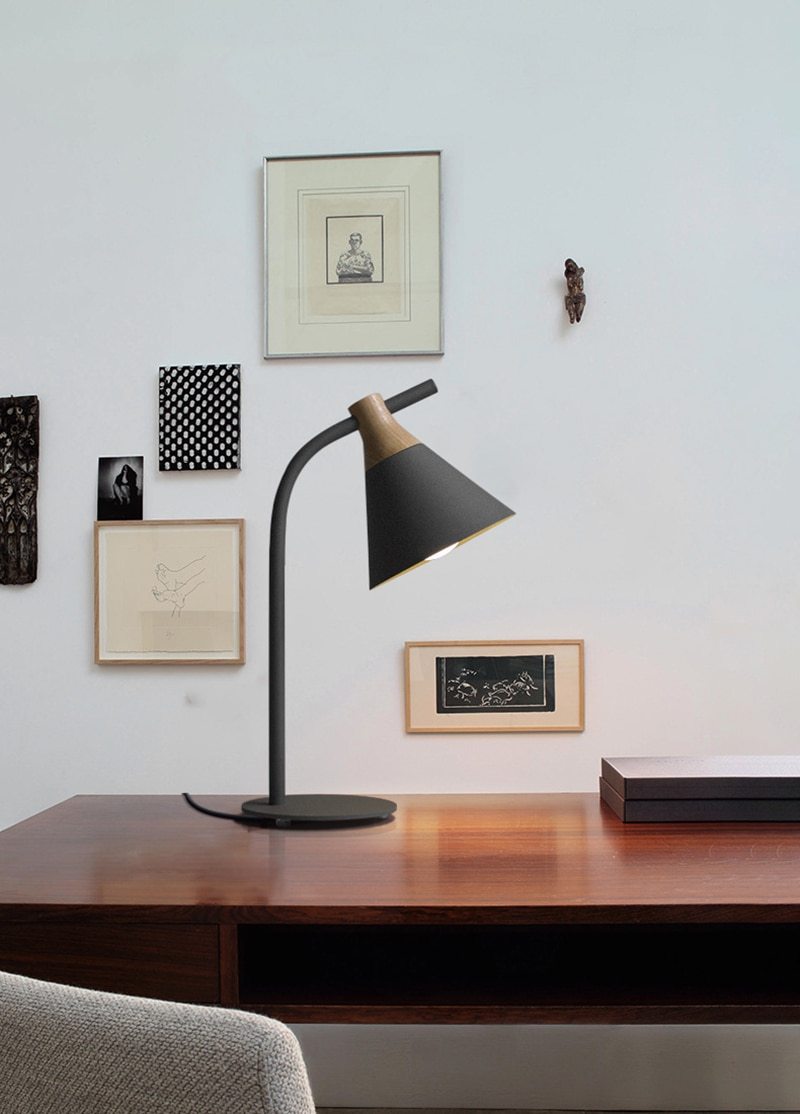 Plover – Iron and Wood Desk Lamp