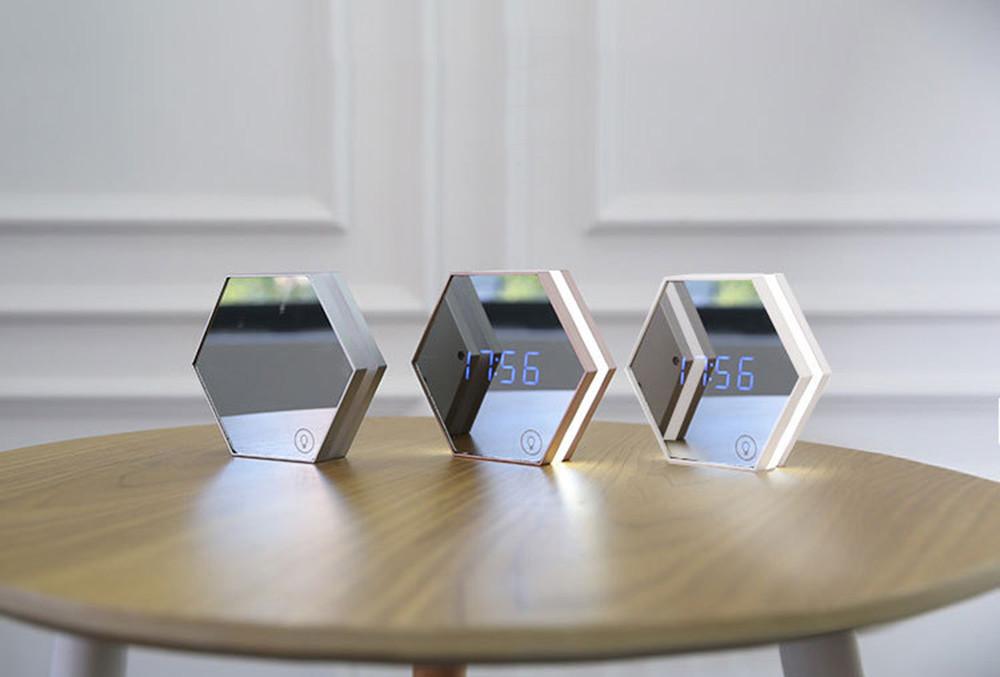 Riva – Mirror Alarm Clock with LED Light