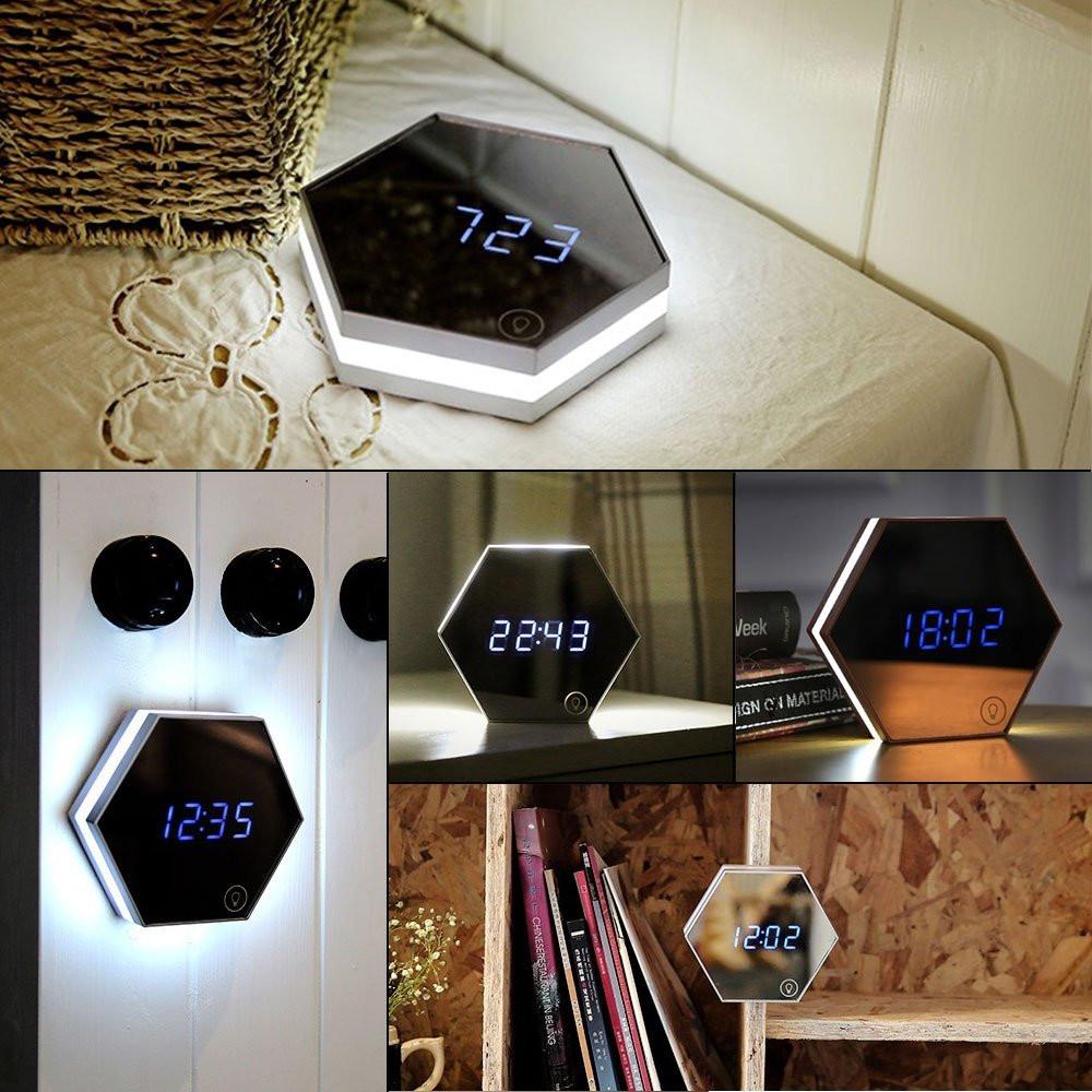 Riva – Mirror Alarm Clock with LED Light