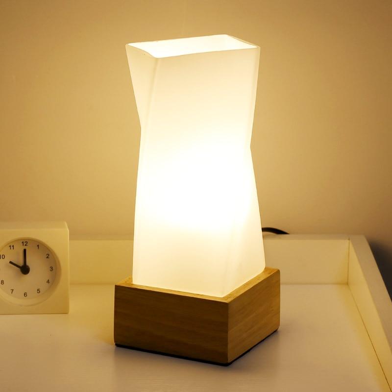 Spire – Twisted Wood, Glass & Ceramic Table Lamp