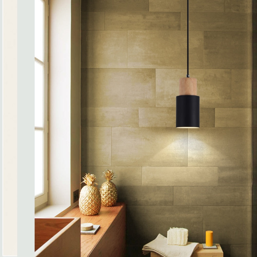 Winslow – Slim Wooden-Top Mini Pendant Light