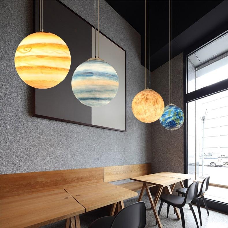 Orbita – Resin Planet Globe Pendant Light