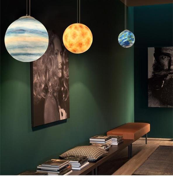 Orbita – Resin Planet Globe Pendant Light