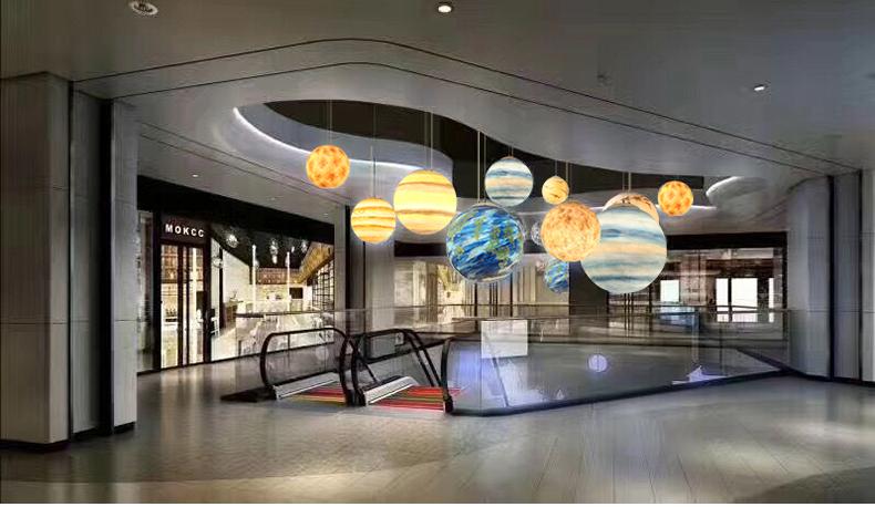 Orbita – Resin Planet Globe Pendant Light