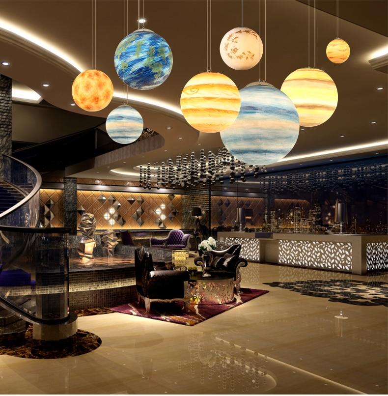 Orbita – Resin Planet Globe Pendant Light