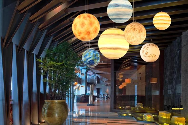 Orbita – Resin Planet Globe Pendant Light