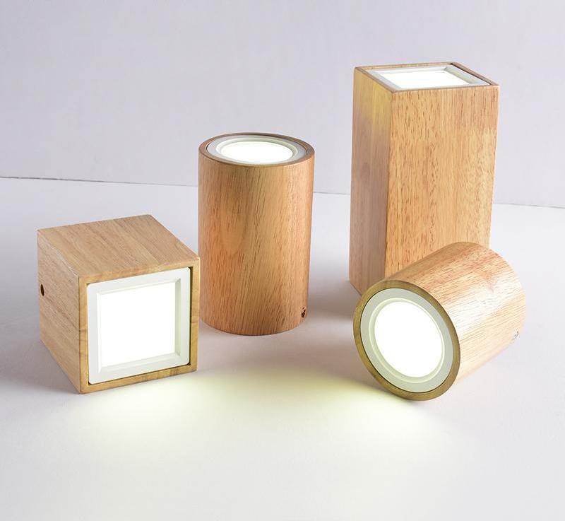 Birchmoor – Wood and Glass LED Ceiling Light