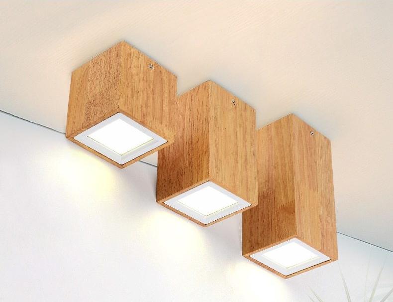 Birchmoor – Wood and Glass LED Ceiling Light