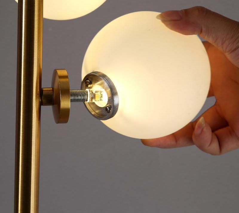 Lisbon – Frosted Glass Brushed Nickel Floor Lamp