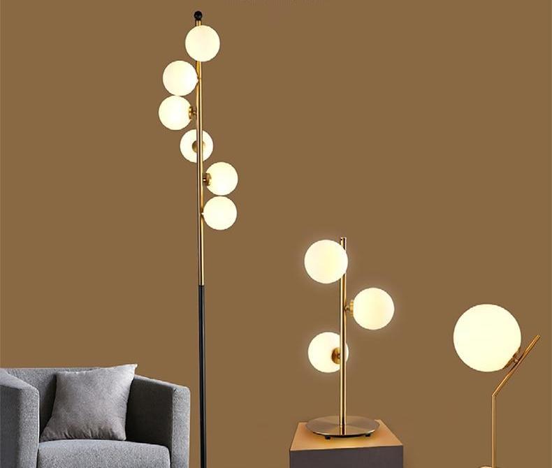 Lisbon – Frosted Glass Brushed Nickel Floor Lamp