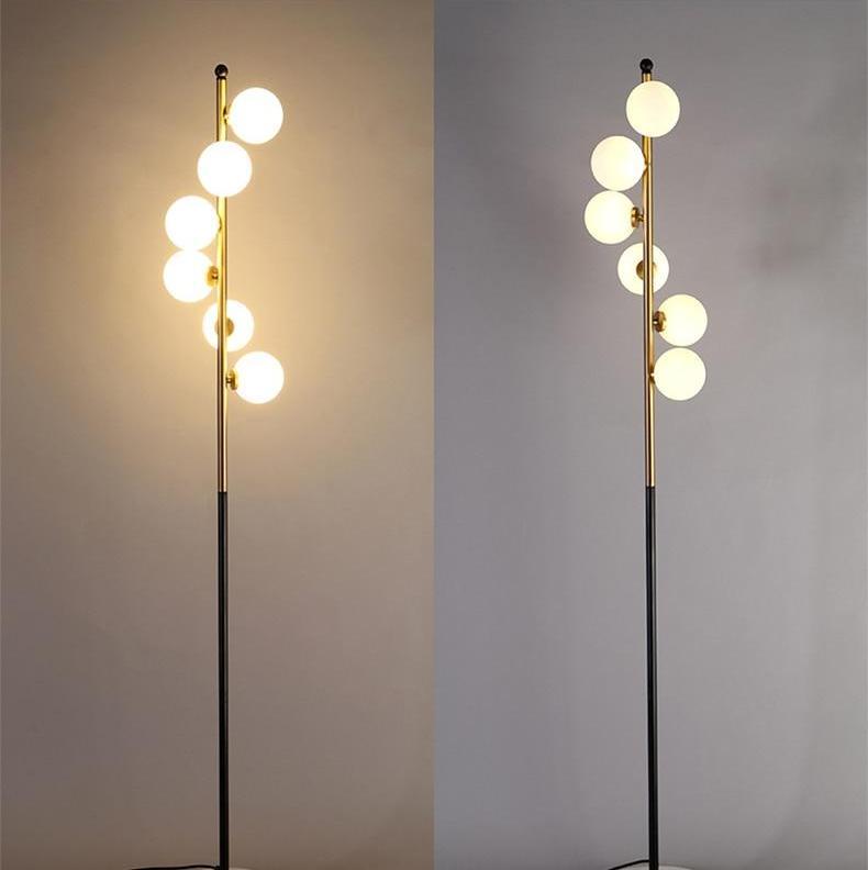 Lisbon – Frosted Glass Brushed Nickel Floor Lamp