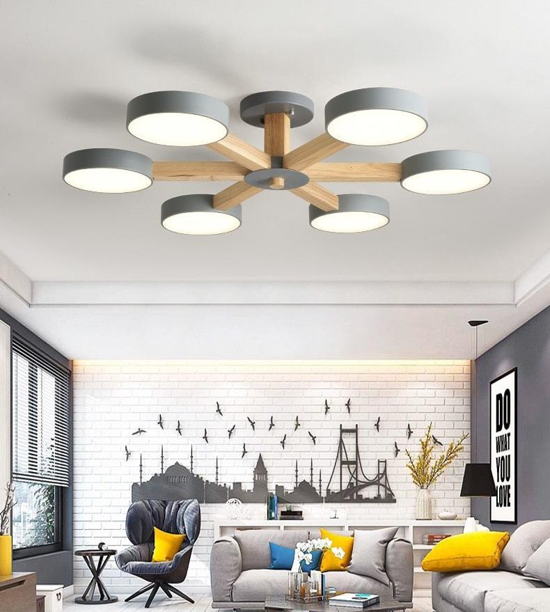 Heron – Fanned Multi-Arm Acrylic Shade Chandelier
