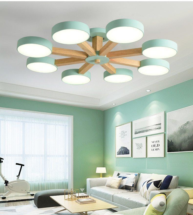 Heron – Fanned Multi-Arm Acrylic Shade Chandelier