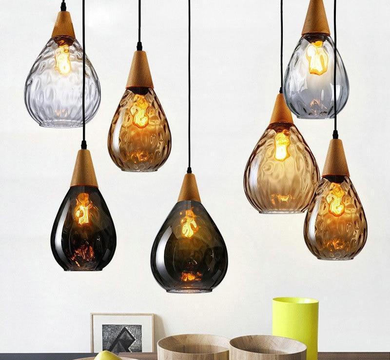 Shizuku – Dimpled Glass Drop Pendant Light