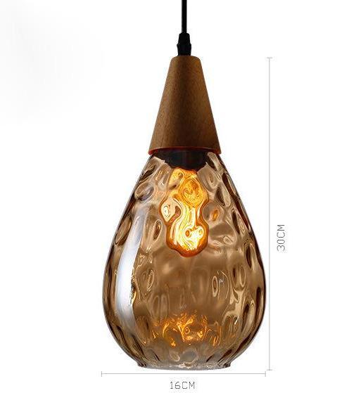 Shizuku – Dimpled Glass Drop Pendant Light
