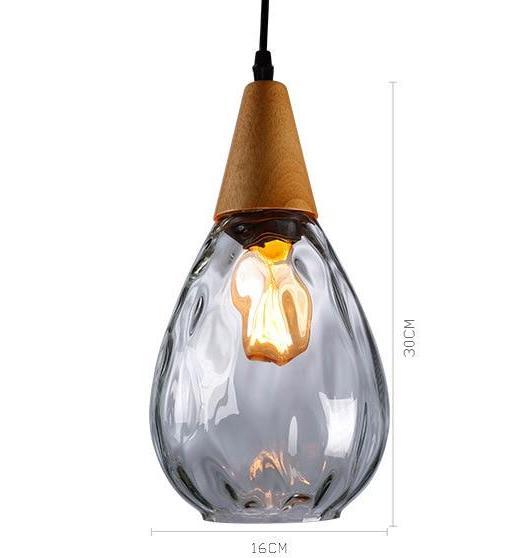 Shizuku – Dimpled Glass Drop Pendant Light