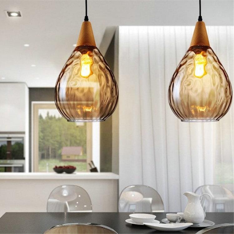 Shizuku – Dimpled Glass Drop Pendant Light