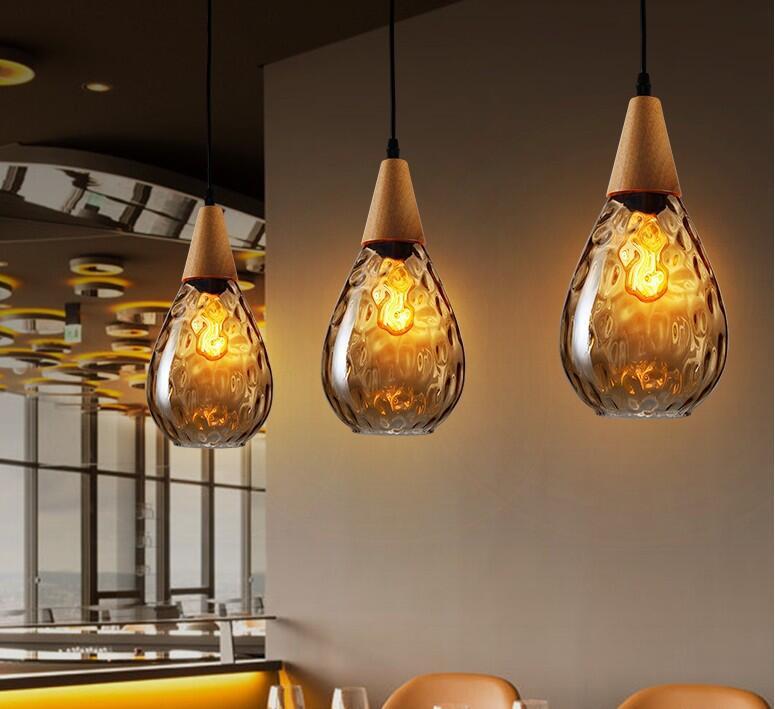 Shizuku – Dimpled Glass Drop Pendant Light