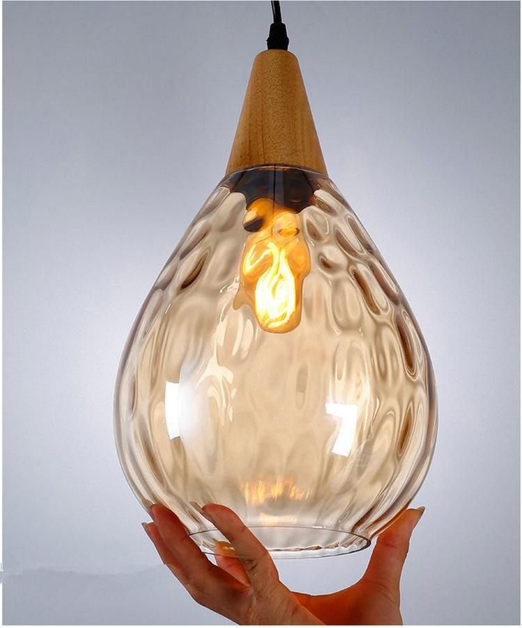 Shizuku – Dimpled Glass Drop Pendant Light