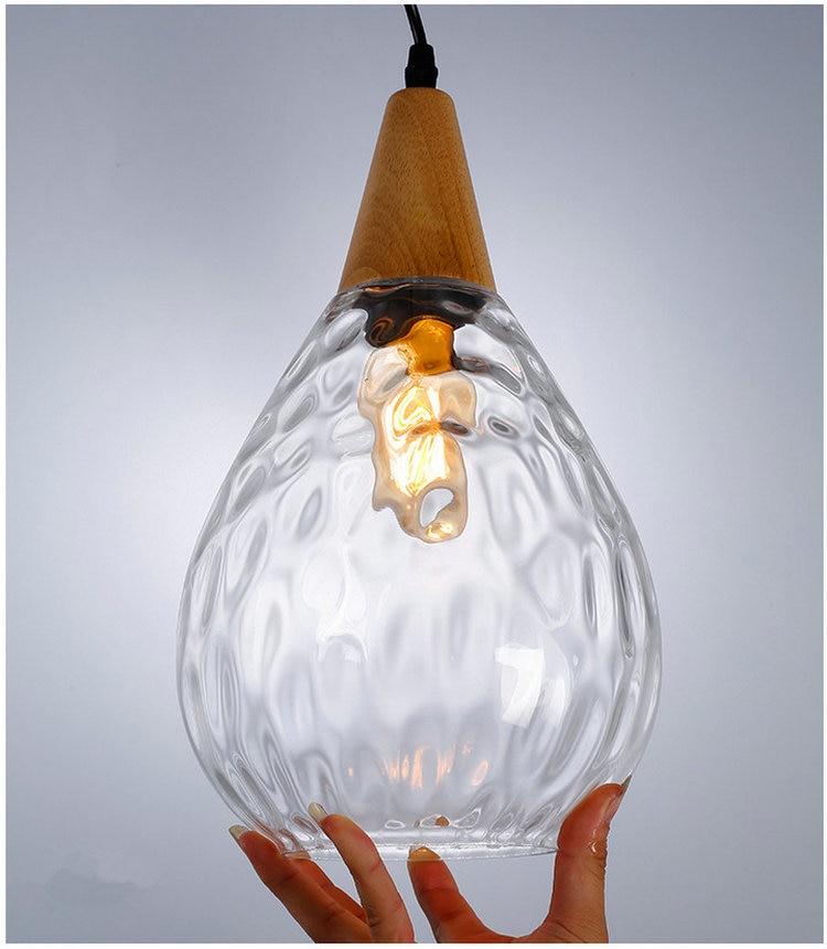 Shizuku – Dimpled Glass Drop Pendant Light