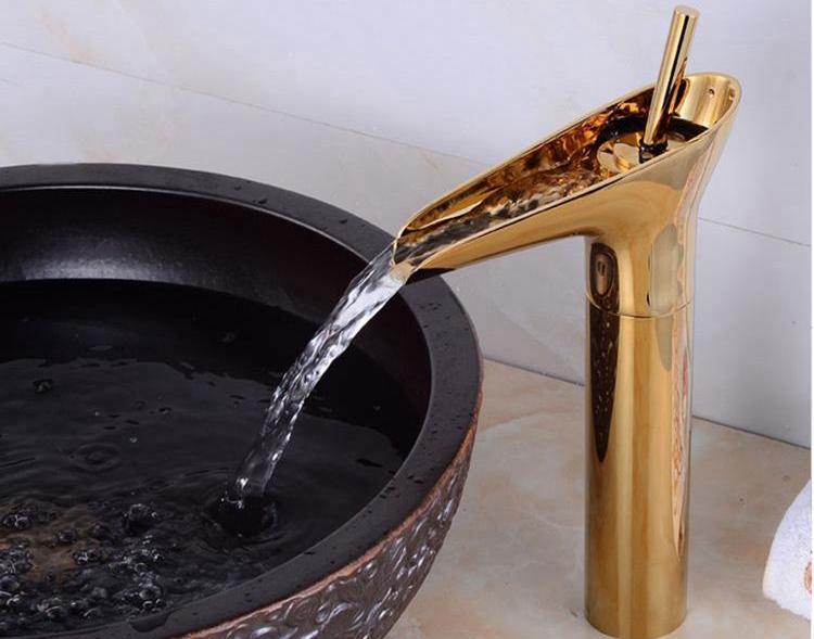 Ashby – Brass Waterfall Basin Mixer Tap