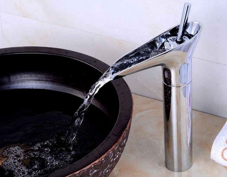 Ashby – Brass Waterfall Basin Mixer Tap
