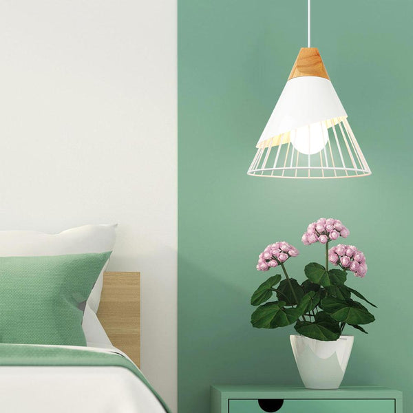Hawthorn – Iron Cage & Wood Pendant Light